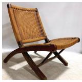 Danish Modern Wegner Style Folding Chair-Boho