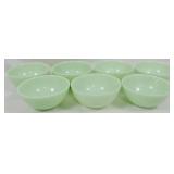 7 Jadeite Bowls 2.5x6"