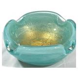 Murano Art Glass Bowl w/ Gold Fleck