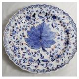 Large Blue & White Porcelain Platter 13"