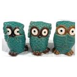 Owl 3pc Hear No Evil Figures 6"