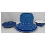 Assorted Blue Enamelware