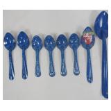 Blue Speckled Enamelware Spoons