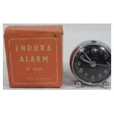 Vintage Endura Alarm Clock w/ Box 2.5"
