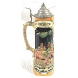 Vintage German 2L Beer Stein w/ lid