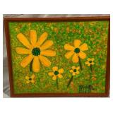 "Field of Yellow Flowers" #769 Acrylic D. Ricketts