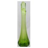 LE Smith Avocado Ribbed 26" Swung Vase
