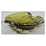 Murano Art Glass Green Bowl 3x9x6