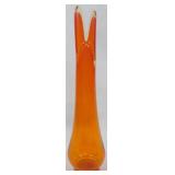 LE Smith Tritop Amberina 13" Swung Vase