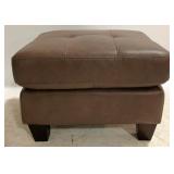 Leather Tuft Top Ottoman 18 x 25 x 20