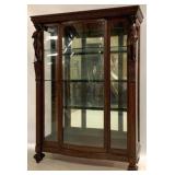 Vintage Figural Carved China Cabinet