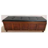 Lane MCM Walnut Bench Top Cedar Chest