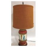 Oriental Lamp 30", damaged shade