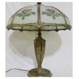 Early John Morgan Reverse Painted Lamp - 25"