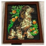 Framed Paint By Numbers of Spaniel Dog