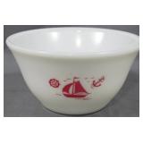 McKee Red Sailboat Mixing Bowl 4.5x8"