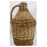 Wicker Covered Wine Bottle 13"