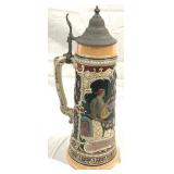 VintageGerman Beer Stein w/ lid