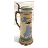 Vintage Mettlach #2751 Lidded German Beer Stein