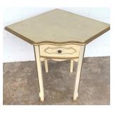 One Drawer Corner Table - 32" x 39" x 30"
