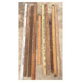 Lot of 10 Rulers / Yard Sticks