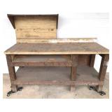 Wood Workbench - 60" x 72" x 27"