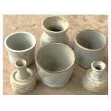 Lot of 6 Pottery Vases