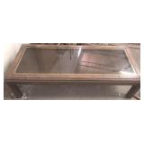 Glass Top Coffee Table - 15" x 56" x 24"