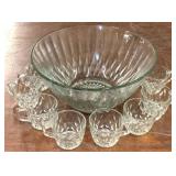 Glass Punch Bowl Set