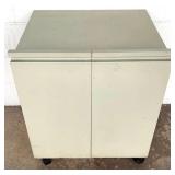 Rolling Metal Cabinet - 23" x 28.5" x 19"