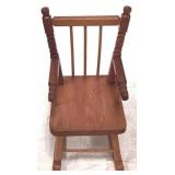Doll Size Wooden Rocker - 11" x 13" x 7"