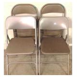 4 Folding Chairs - 31" x 16" x 18"