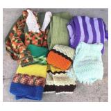 Lot of 6 Assorted Afghan Blankets