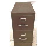 Metal 2 Drawer File Cabinet - 28" x 15" x 29"