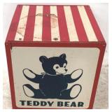 Teddy Bear Wood Cube Box - 21" x 21" x 21"