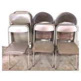 9 Folding Chairs - 31" x 16" x 18"