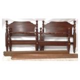 Pair of Wood Twin Beds - 39" x 68" x 40"