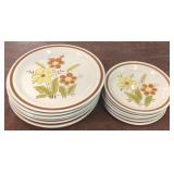 14 "Wheat Flower" Stoneware Dishes