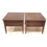 2 One-Drawer End Tables - 24" x 24" x 21"