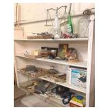 Wood Shelf with Contents - 62" x 51" x 11"