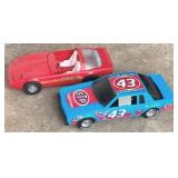 2 Large Plastic Model Cars - 16" Long