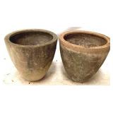2 Fiberglass Planters - 24" x 24"