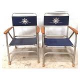 2 Folding Chairs - 32" x 24" x 22"