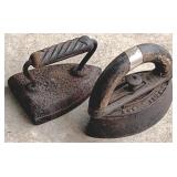 2 Antique Irons - 7" Long