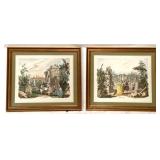 2 Framed Prints - 25" x 22"