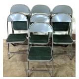 7 Folding Chairs - 32" x 17" x 18"