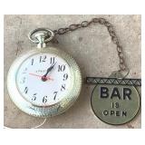 Spartus "Bar is Open" Clock - 8" x 10"