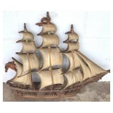 Plastic Ship Wall Hanging - 26" x 29"