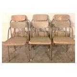 6 Folding Chairs - 31" x 18" x 18"