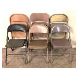 6 Folding Chairs - 31" x 16" x 18"
